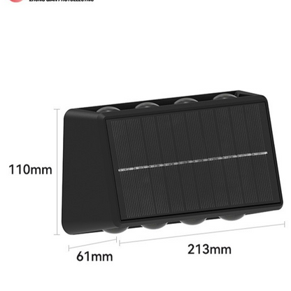 Solar-powered outdoor wall washer light