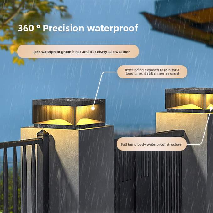 Solar Powered Outdoor Waterproof Column Light