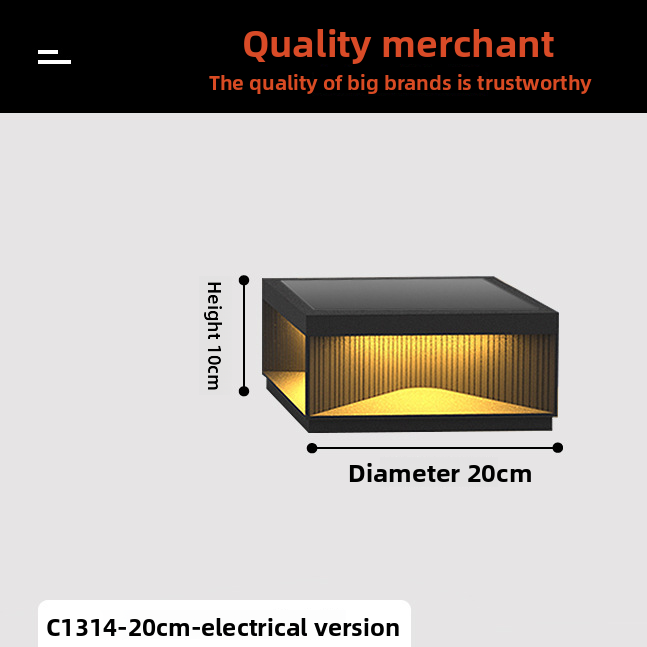 Solar Powered Outdoor Waterproof Column Light