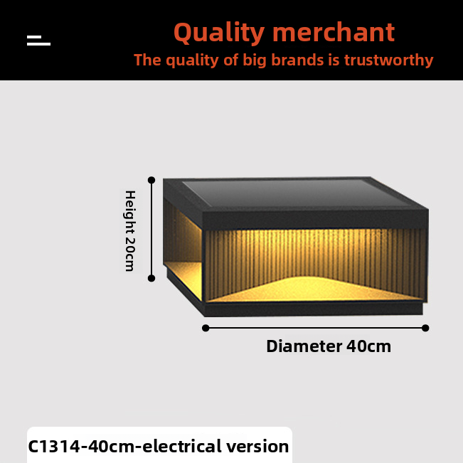 Solar Powered Outdoor Waterproof Column Light