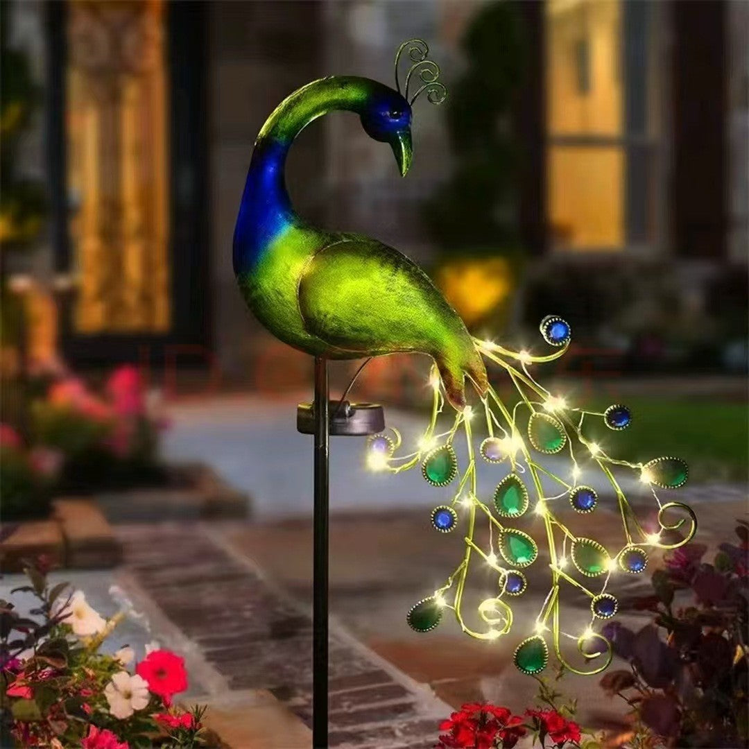 Solar Powered Peacock String Lights