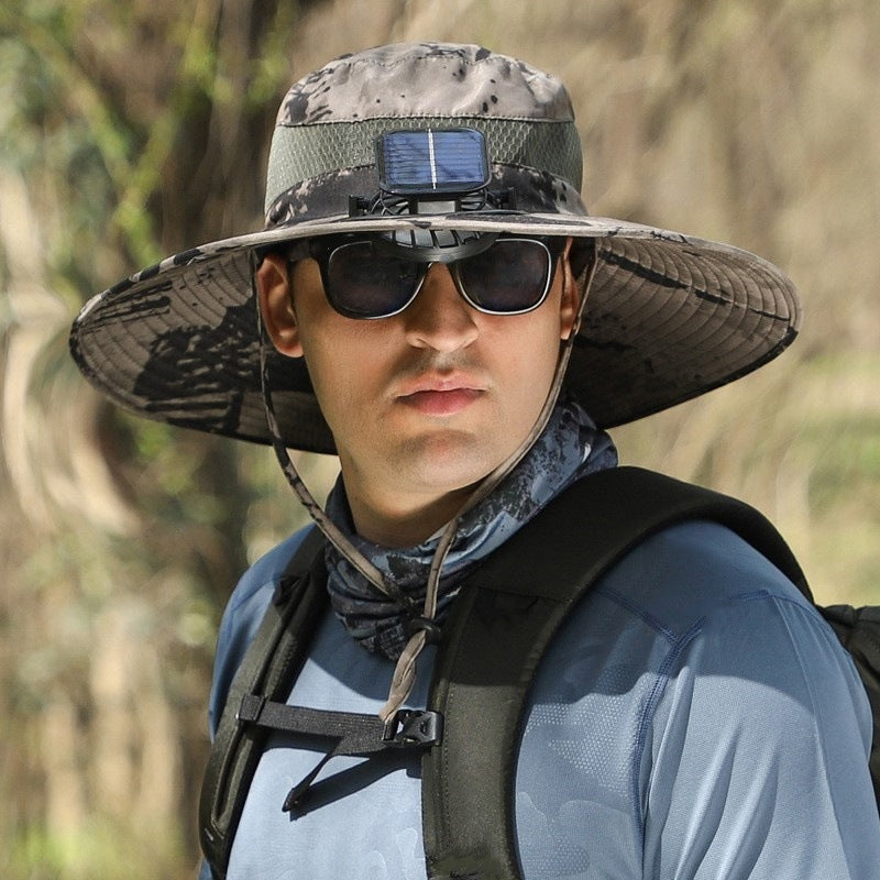 Solar Powered Rechargeable Fan Hat