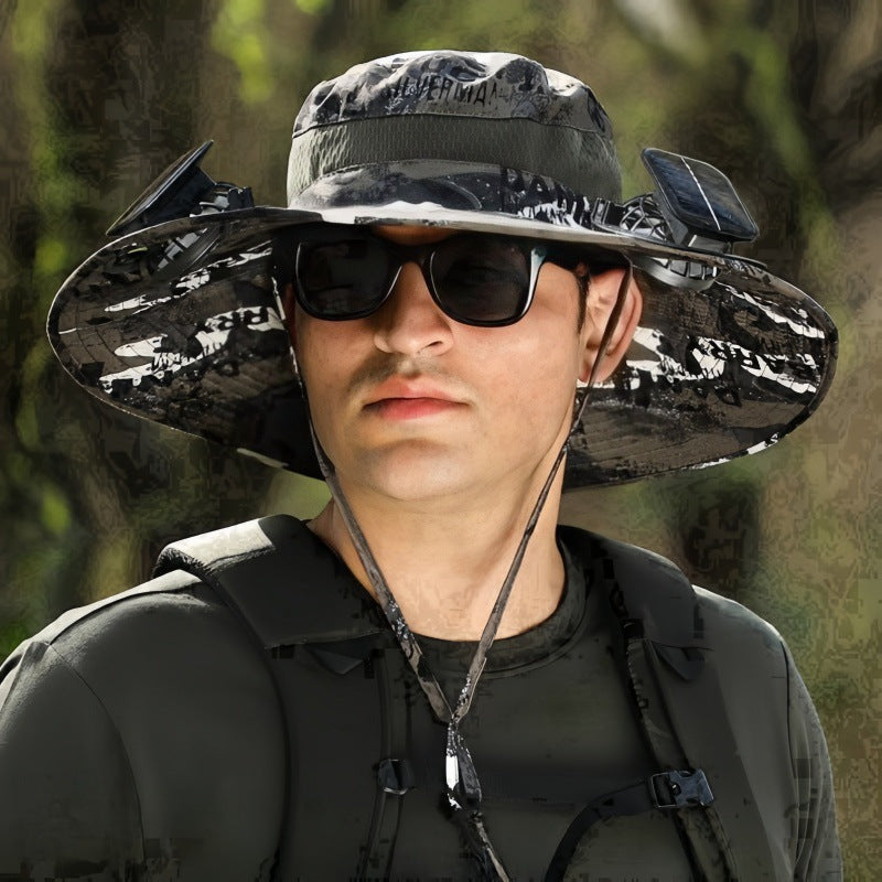 Solar Powered Rechargeable Fan Hat