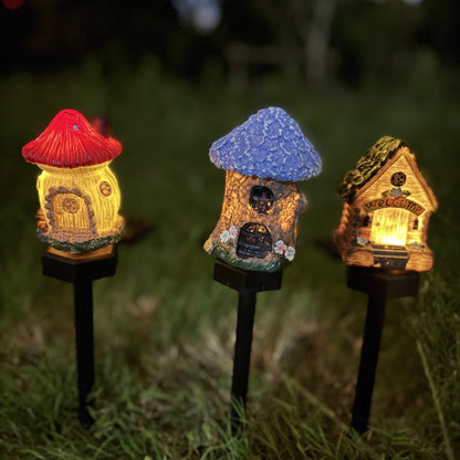 Solar Powered Resin Ground Lamp for Garden Decoration