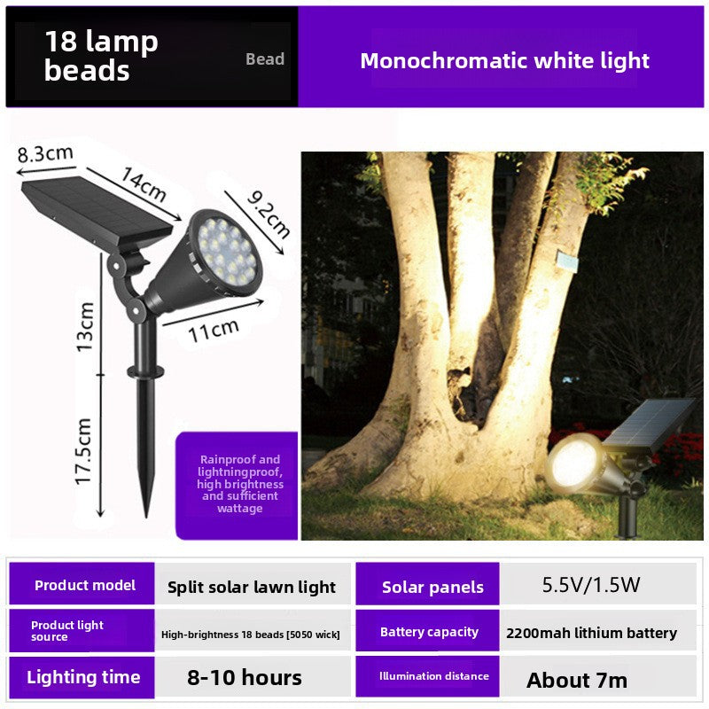 Solar-powered spotlight