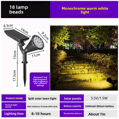 Solar-powered spotlight