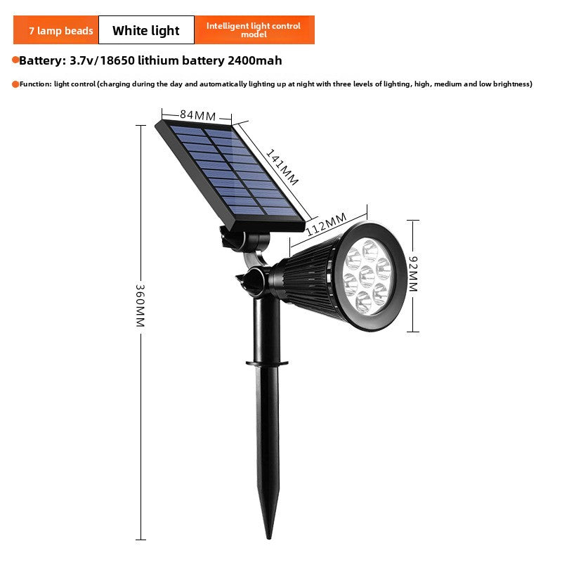Solar-powered spotlight