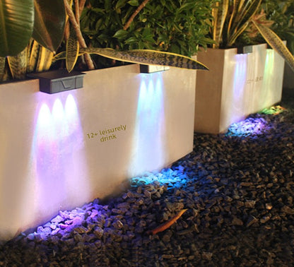 Solar-powered step lights