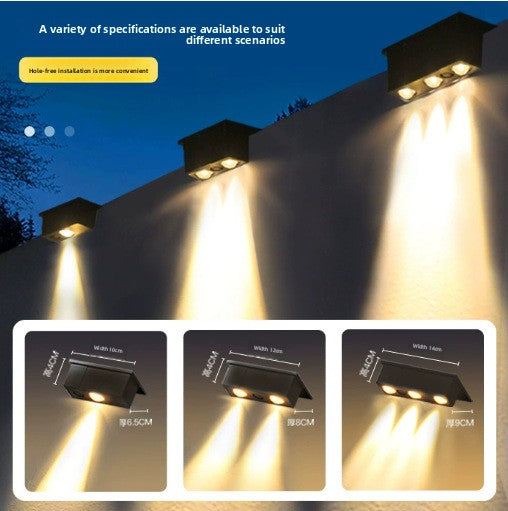 Solar-powered step lights