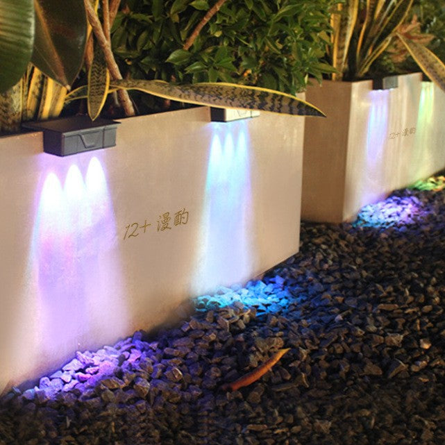 Solar-powered step lights