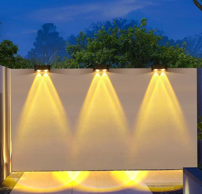 Solar-powered step lights