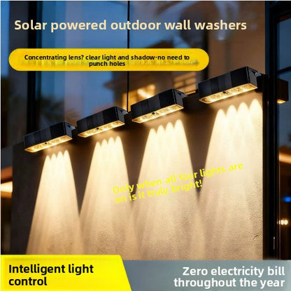 Solar-powered step lights