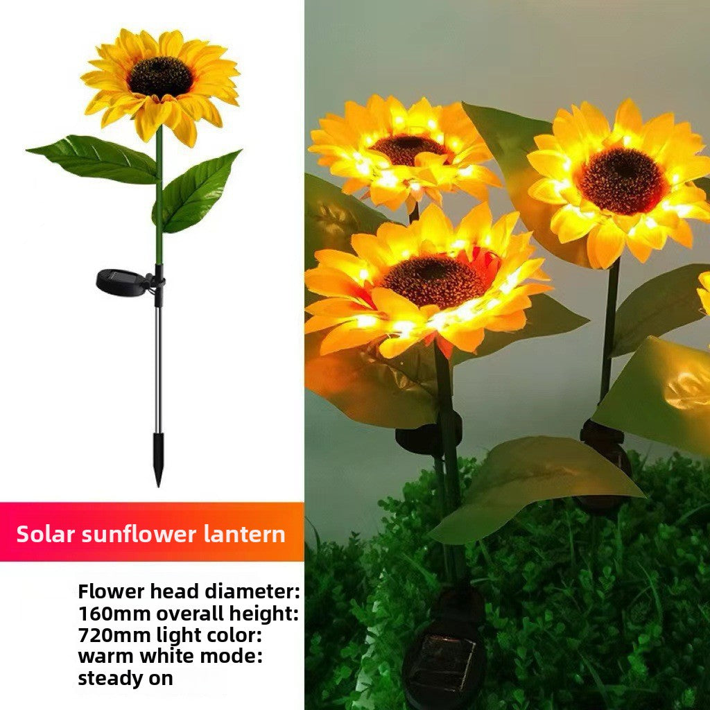 Solar Powered Sunflower Garden Light