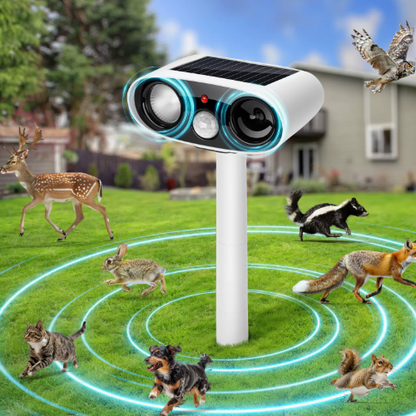 Solar Powered Ultrasonic Animal Repellent