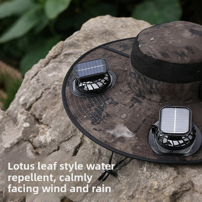 Solar Powered Ventilation Hat with Adjustable Fan