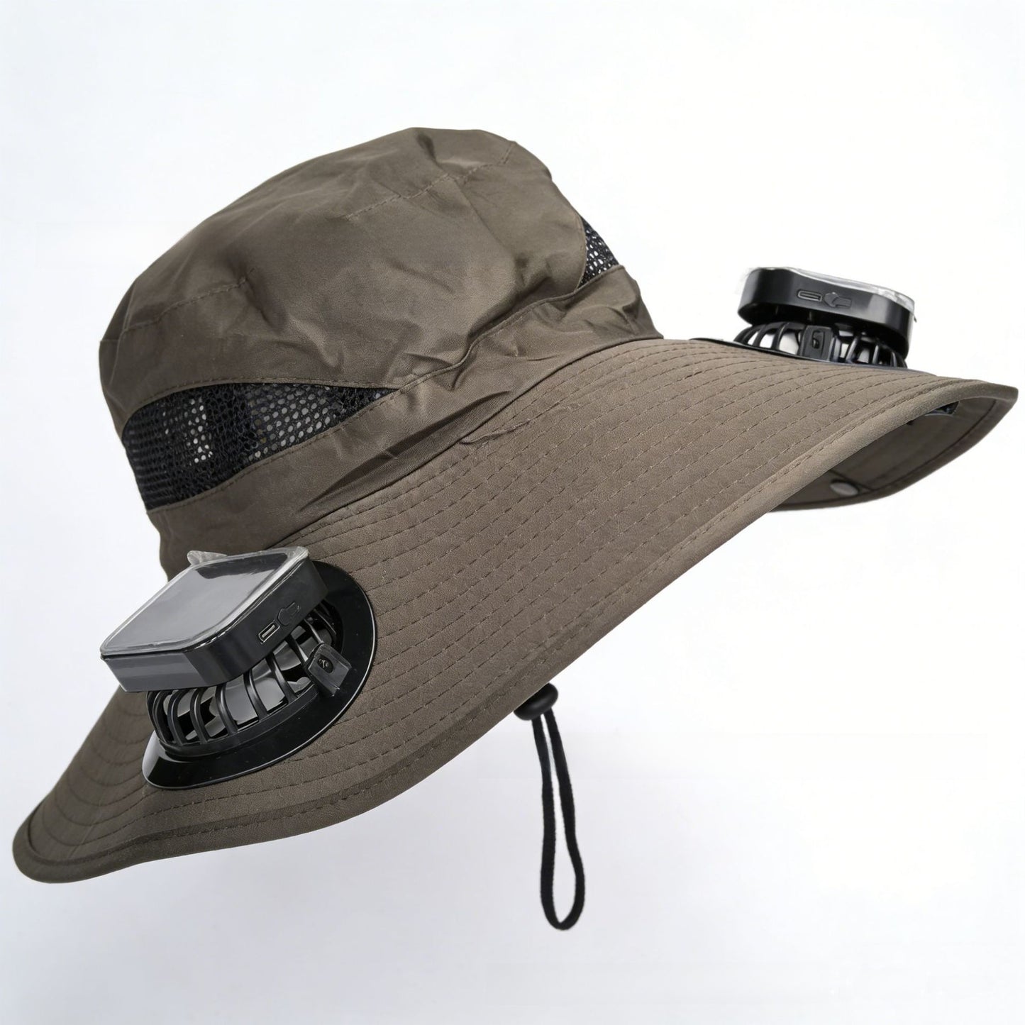 Solar Powered Ventilation Sun Hat with Wide Brim
