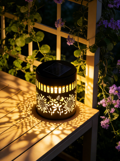 Solar-powered wall light