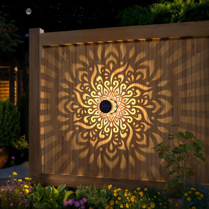 Solar-powered wall light