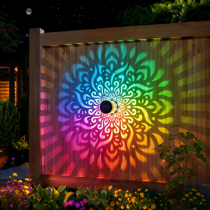 Solar-powered wall light