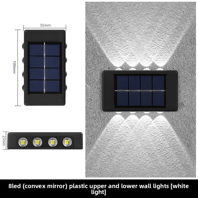 Solar-powered wall light