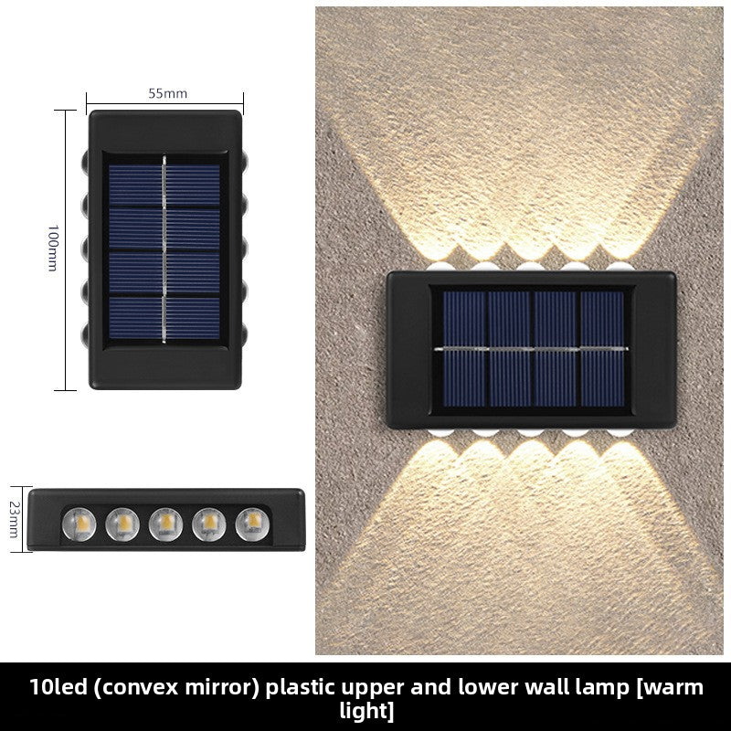 Solar-powered wall light