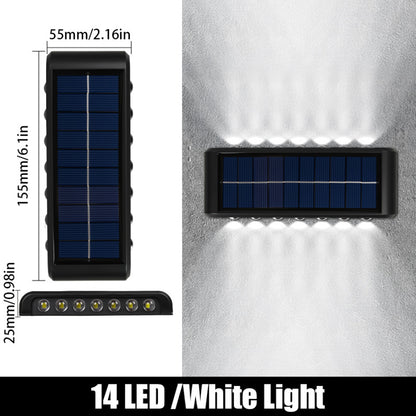 Solar-powered wall light
