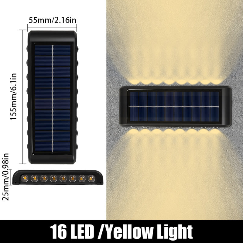 Solar-powered wall light
