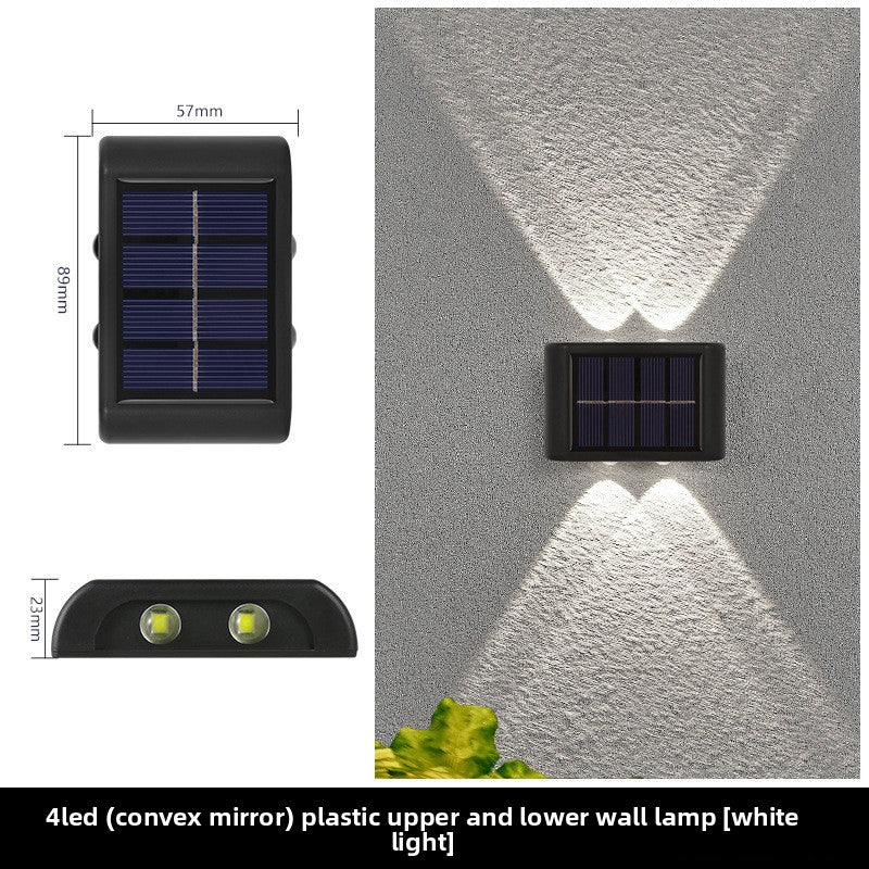 Solar-powered wall light