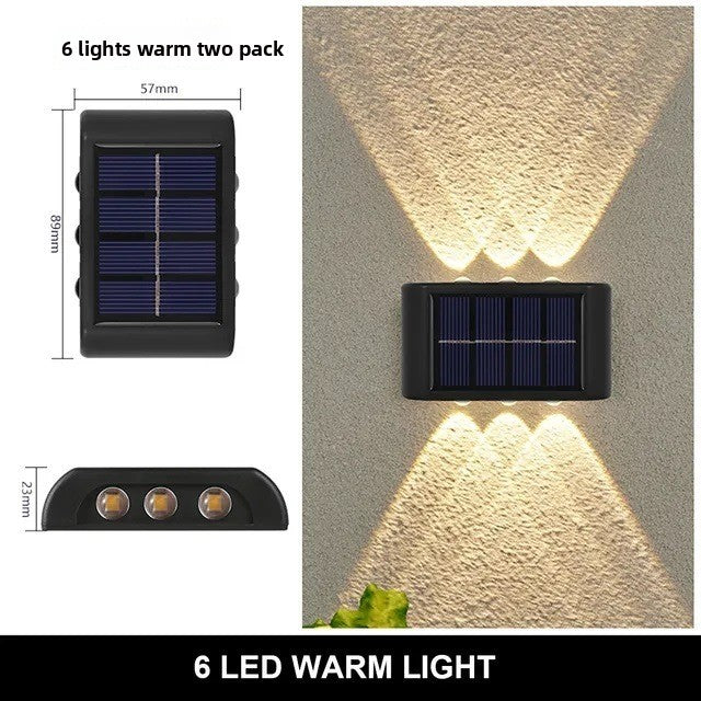 Solar-powered wall light