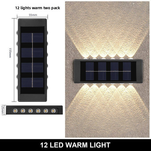 Solar-powered wall light