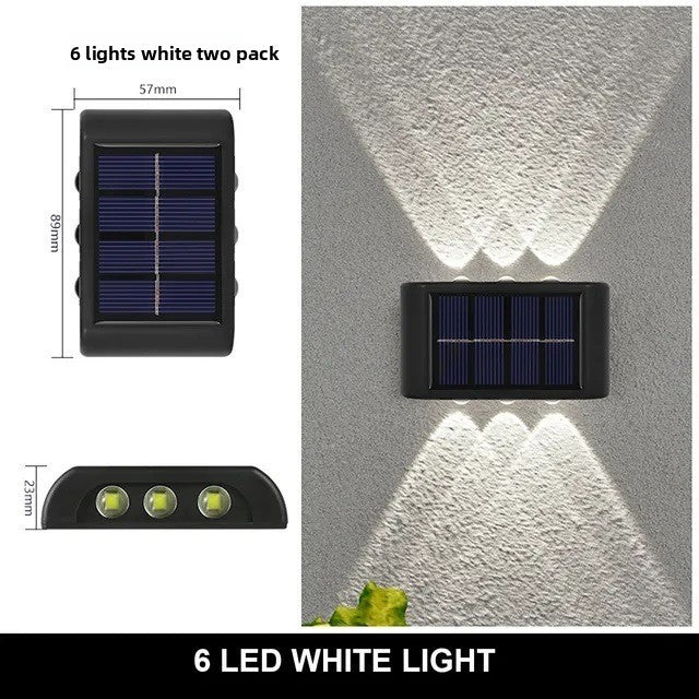Solar-powered wall light