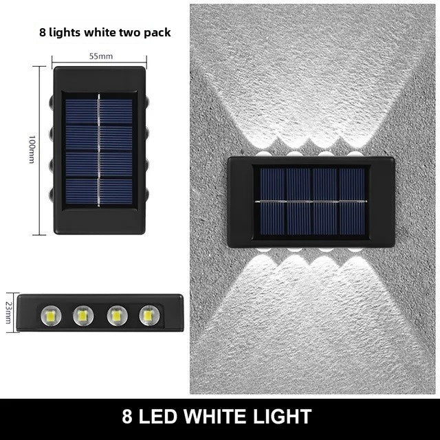 Solar-powered wall light