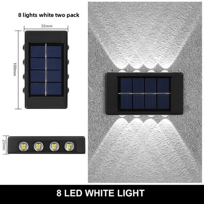 Solar-powered wall light