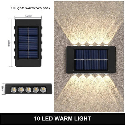 Solar-powered wall light