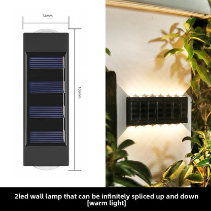 Solar-powered wall light