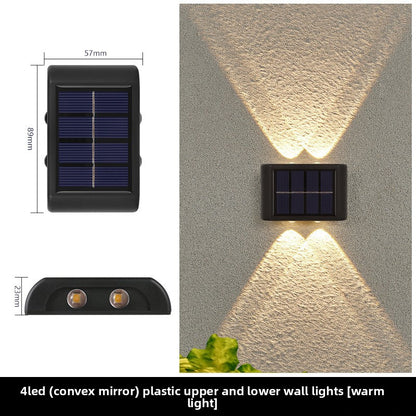 Solar-powered wall light