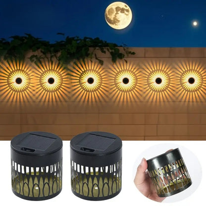 Solar-powered wall light