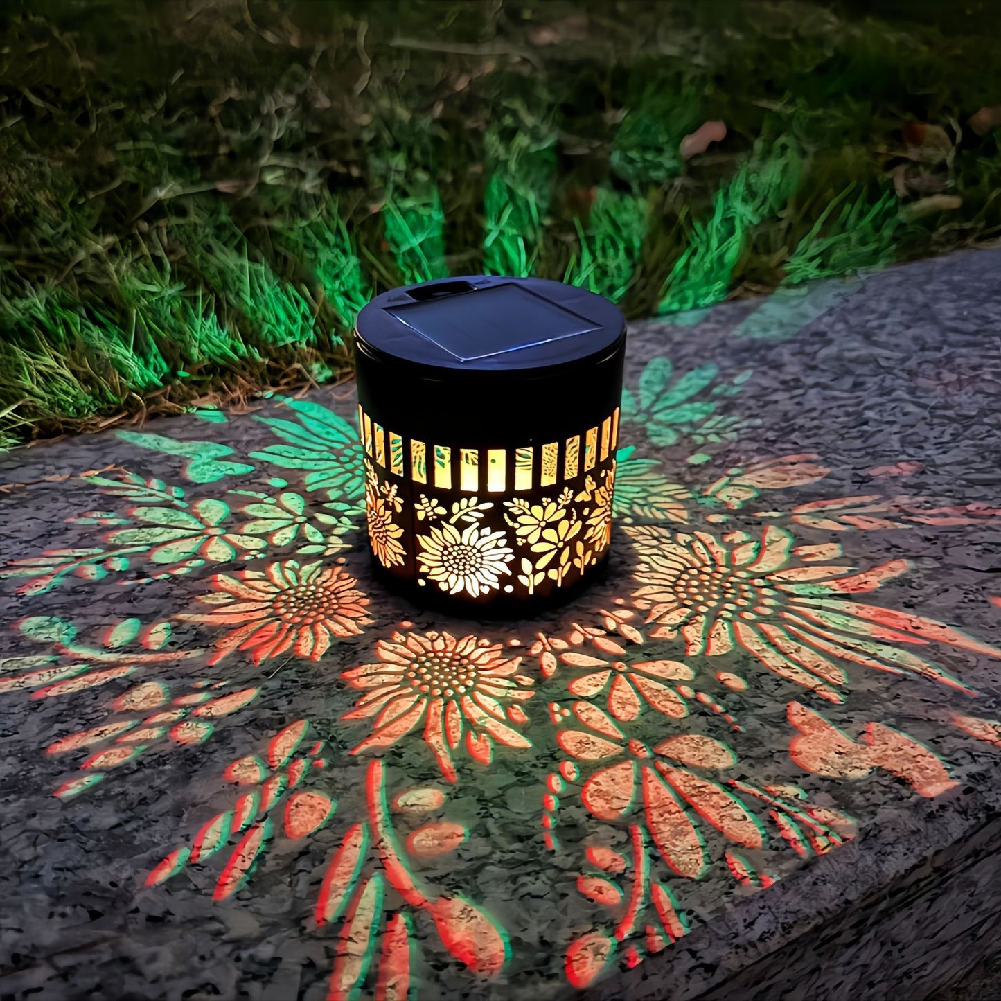 Solar-powered wall light