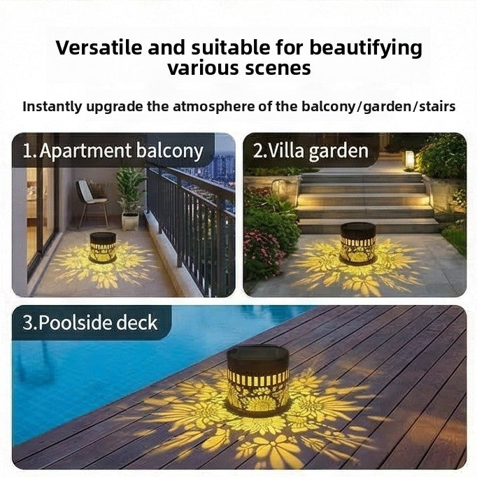 Solar-powered wall light
