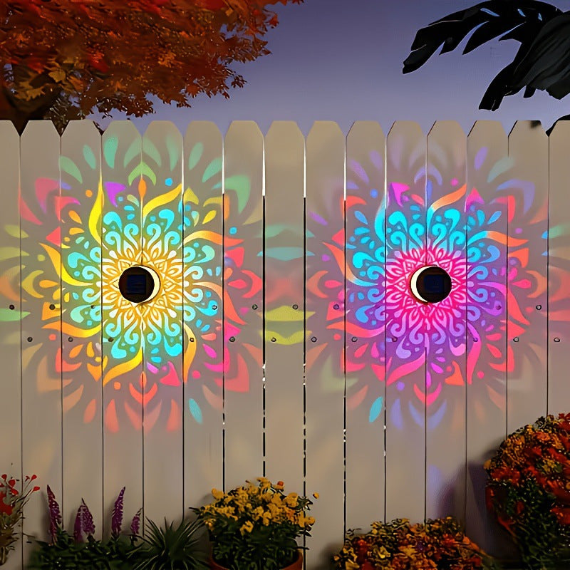 Solar-powered wall light