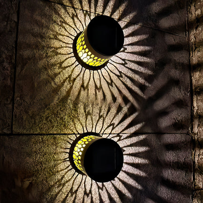 Solar-powered wall light