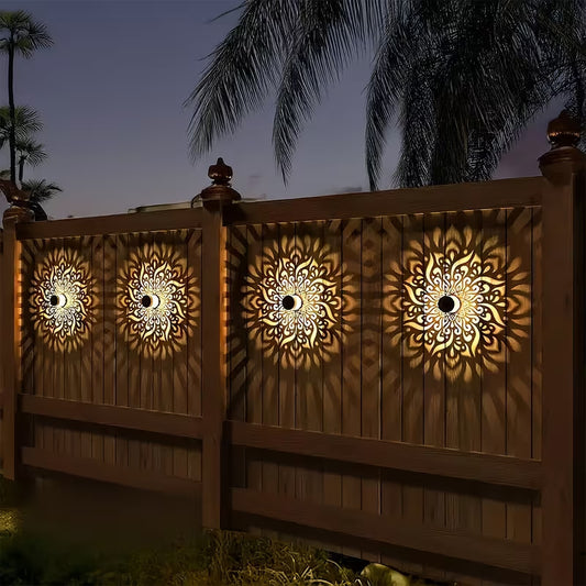 Solar-powered wall light