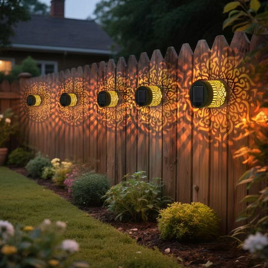 Solar-powered wall light