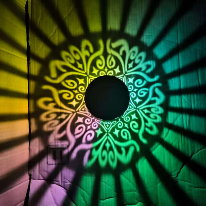 Solar-powered wall light