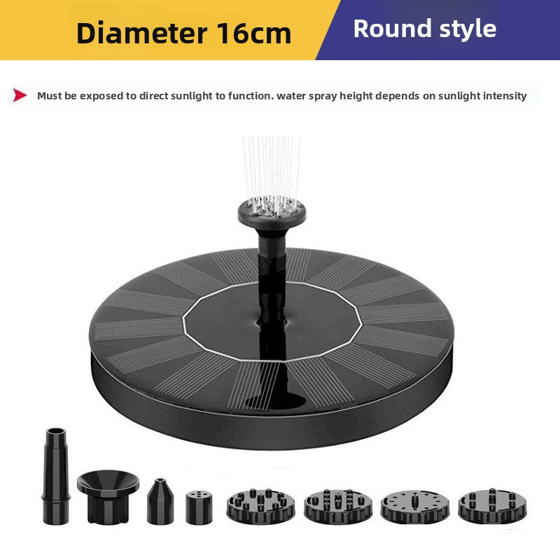 Solar Powered Water Circulation Pump for Outdoor Fountain