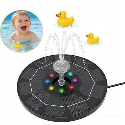 Solar-powered water play toy