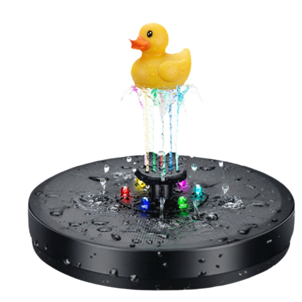 Solar-powered water play toy