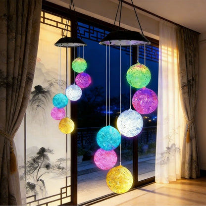 Solar Powered Wind Chime Garden Lights