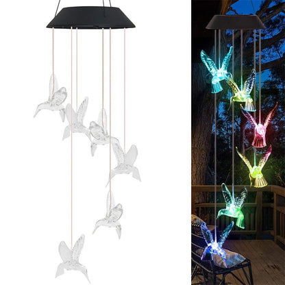 Solar Powered Wind Chime LED Garden Light