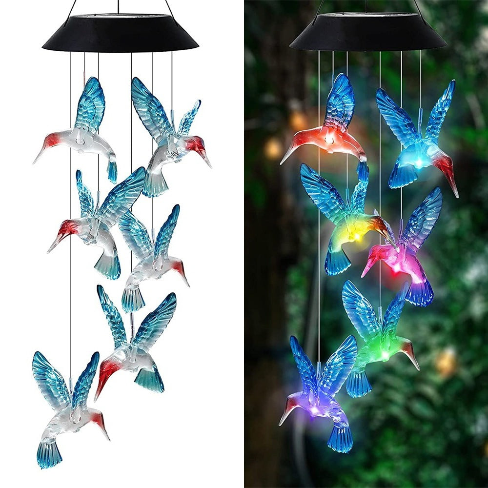 Solar Powered Wind Chime LED Garden Light
